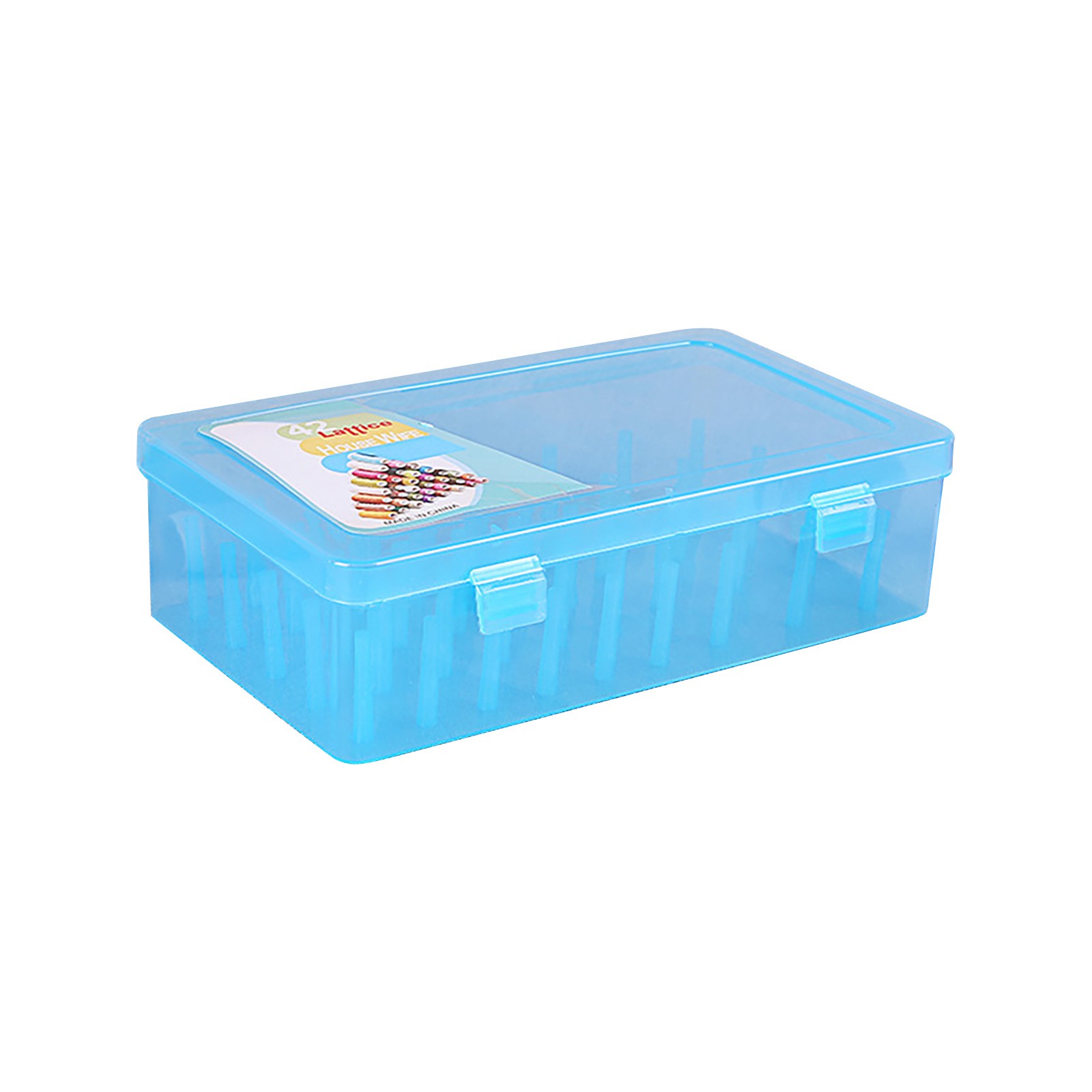 Uanit Large Capacity Sewing Thread Holder, Tall and Clear Storage Box/Organizer for Holding 45 Spools Home Embroidery \u0026 Cotton Thread Spool Compatible with Tall Thread Spool from
